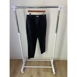 Loft Black Faux Leather Pants Size 12P